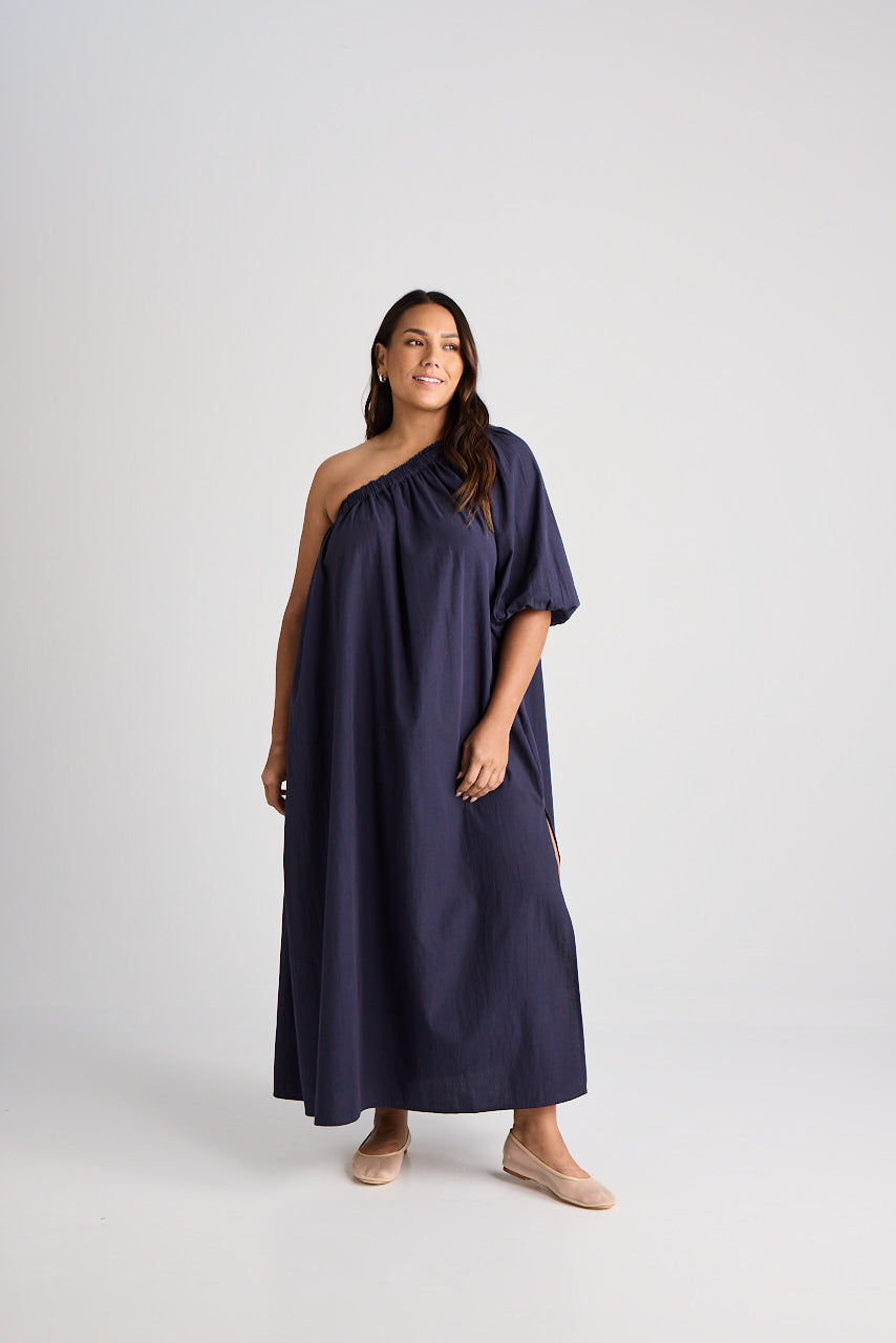 Charlize - Dress - Long - Navy