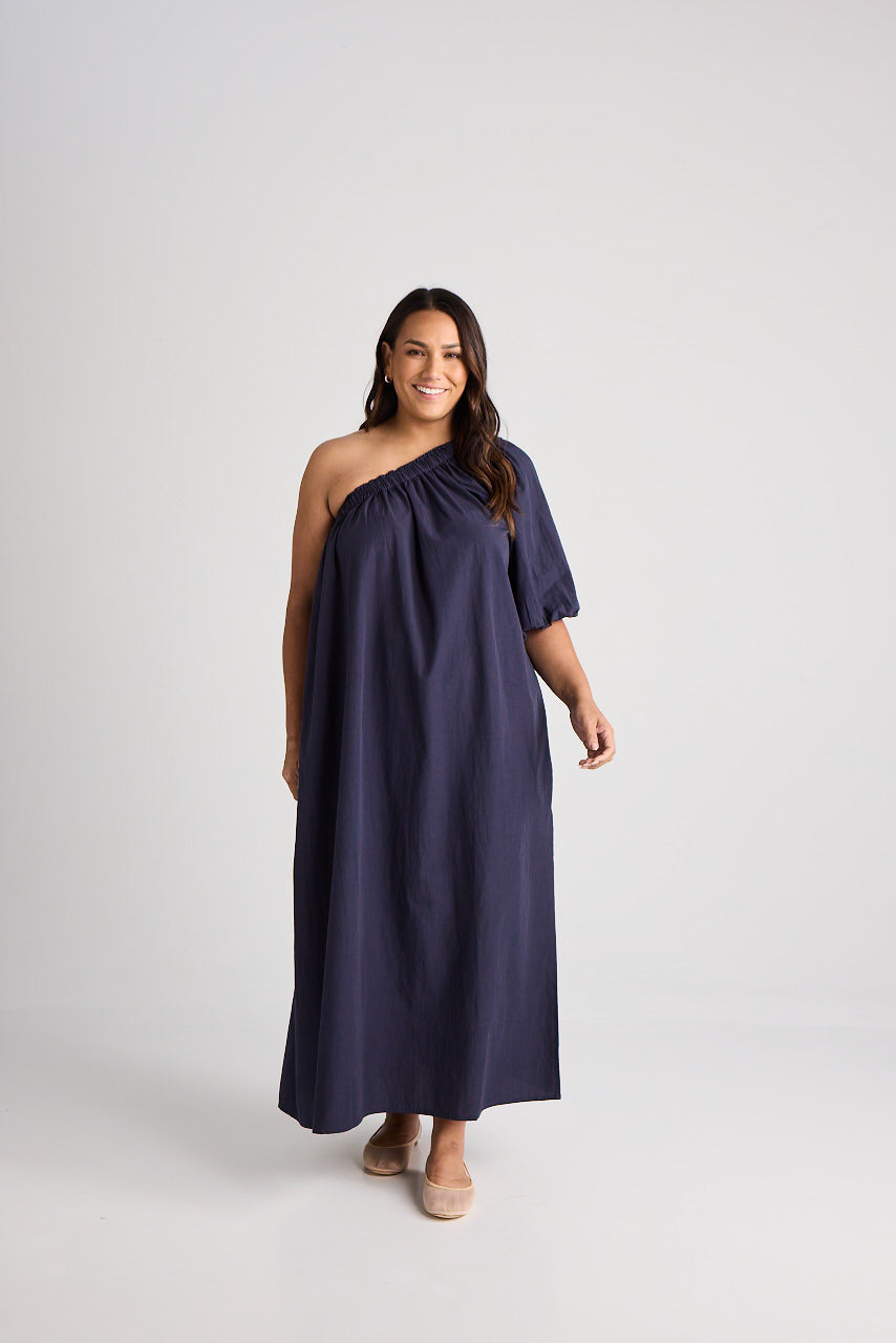 Charlize - Dress - Long - Navy