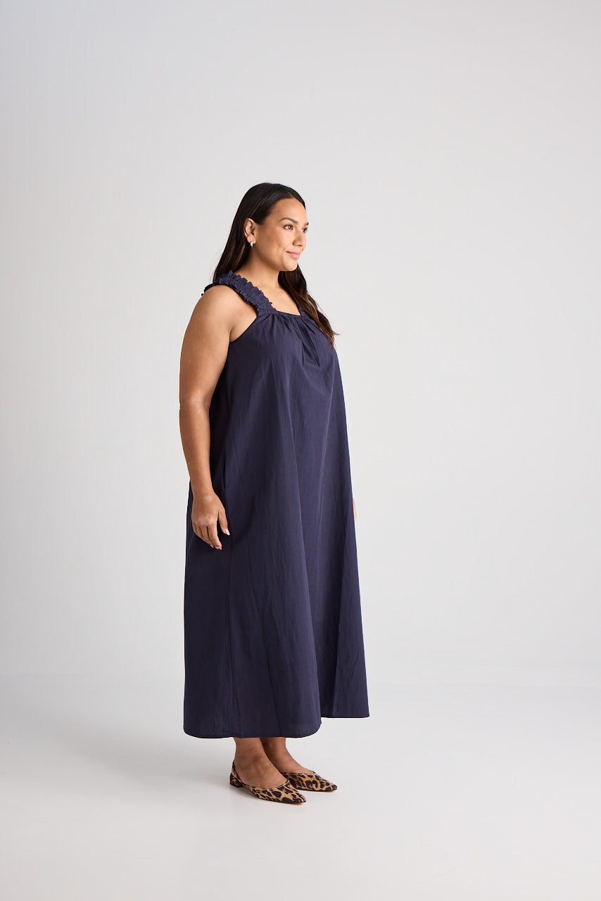 Laura - Dress - Long - Navy