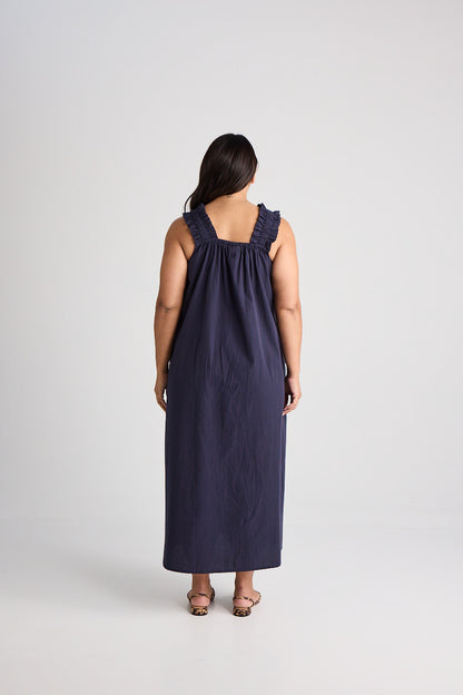 Laura - Dress - Long - Navy