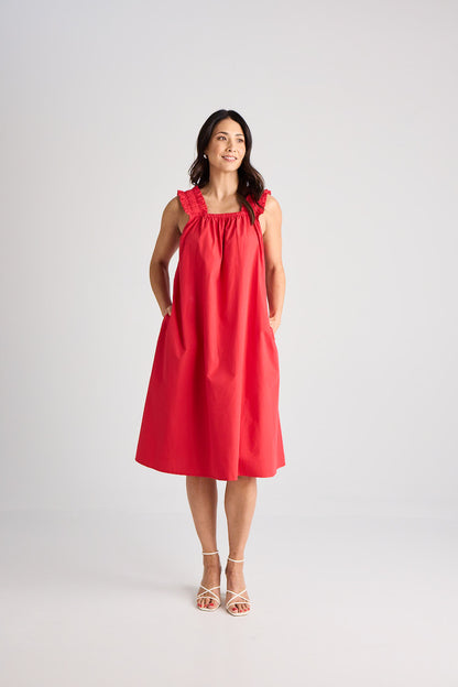 Laura - Dress - Knee-Length - Red