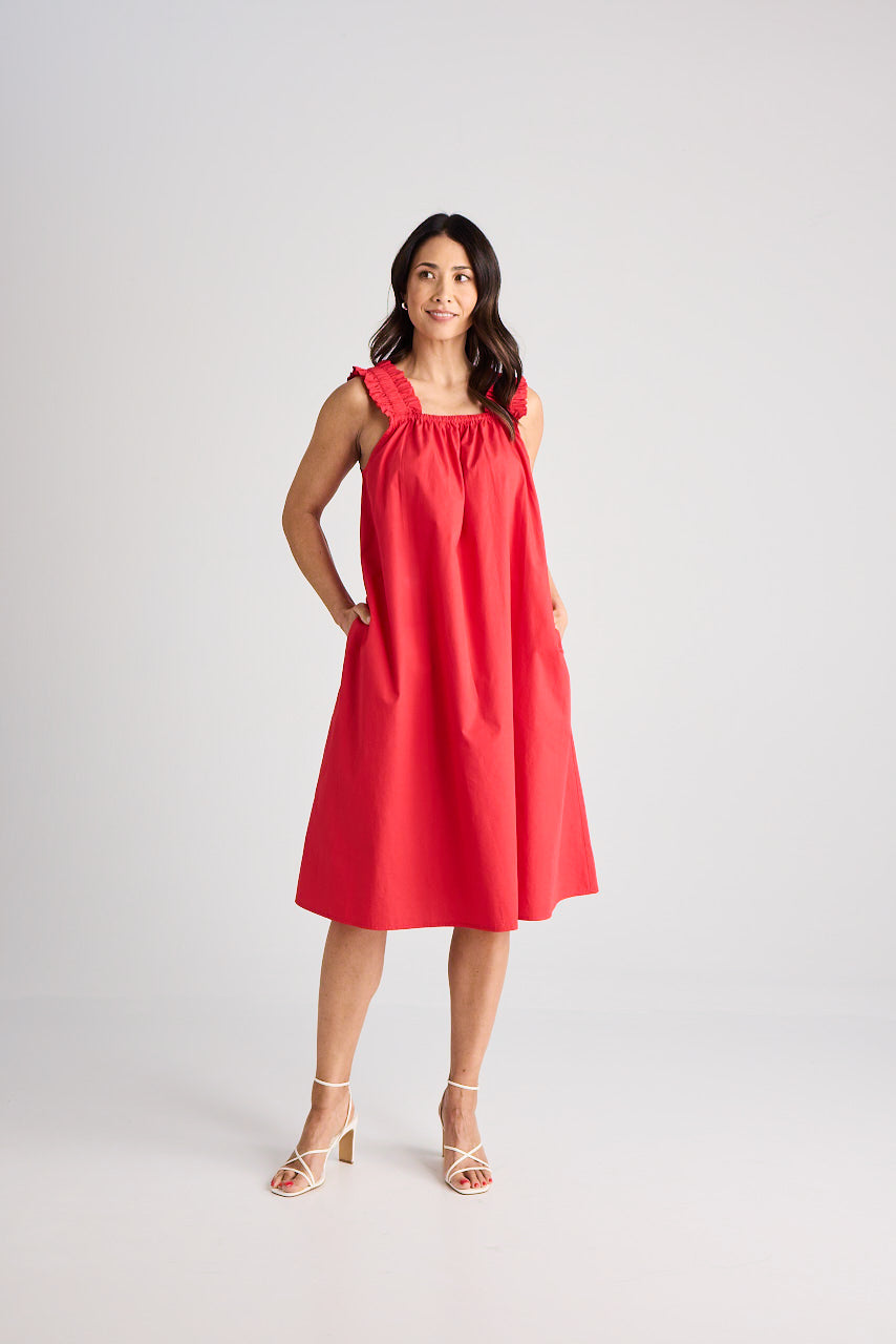 Laura - Dress - Knee-Length - Red