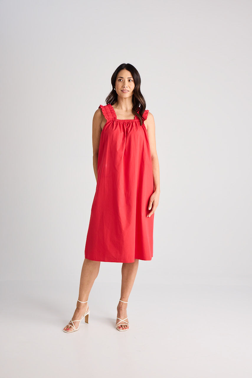 Laura - Dress - Knee-Length - Red