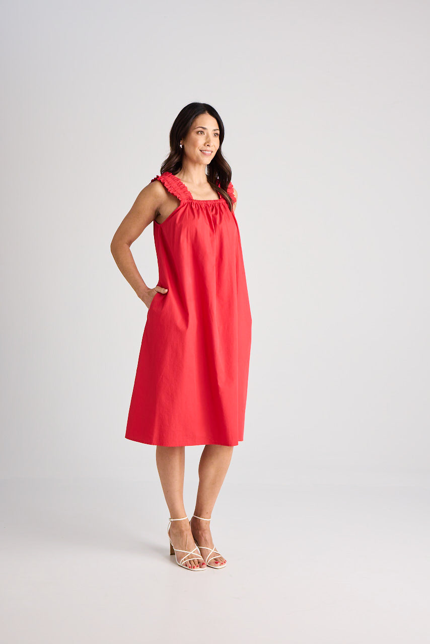 Laura - Dress - Knee-Length - Red