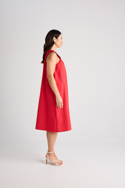 Laura - Dress - Knee-Length - Red