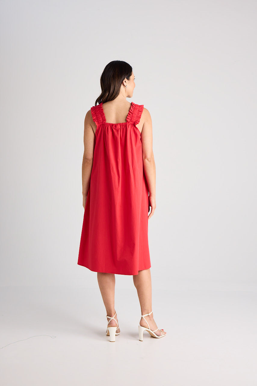 Laura - Dress - Knee-Length - Red