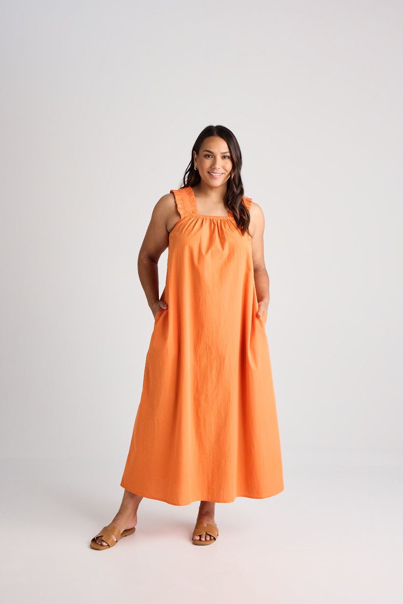 Laura - Dress - Long - Mandarine