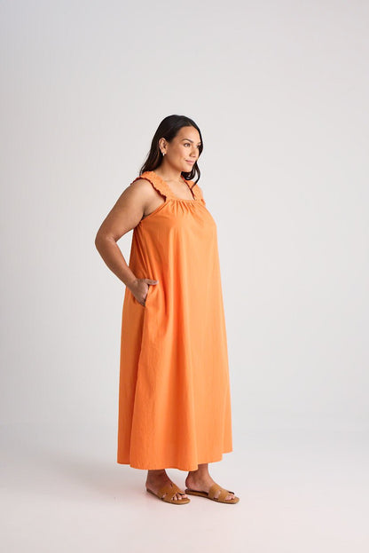 Laura - Dress - Long - Mandarine