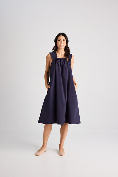 Laura - Dress - Knee-Length - Navy