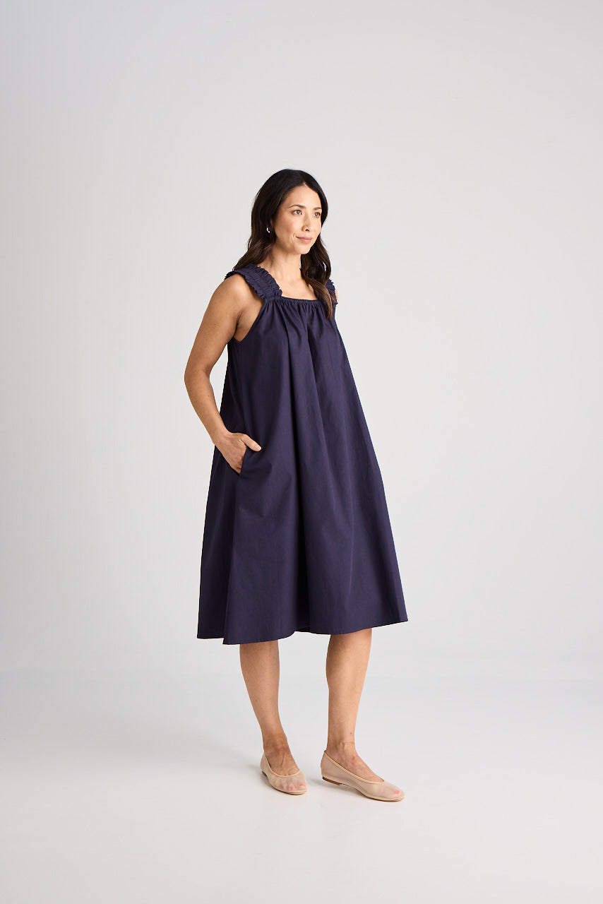 Laura - Dress - Knee-Length - Navy