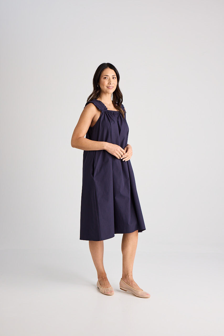 Laura - Dress - Knee-Length - Navy