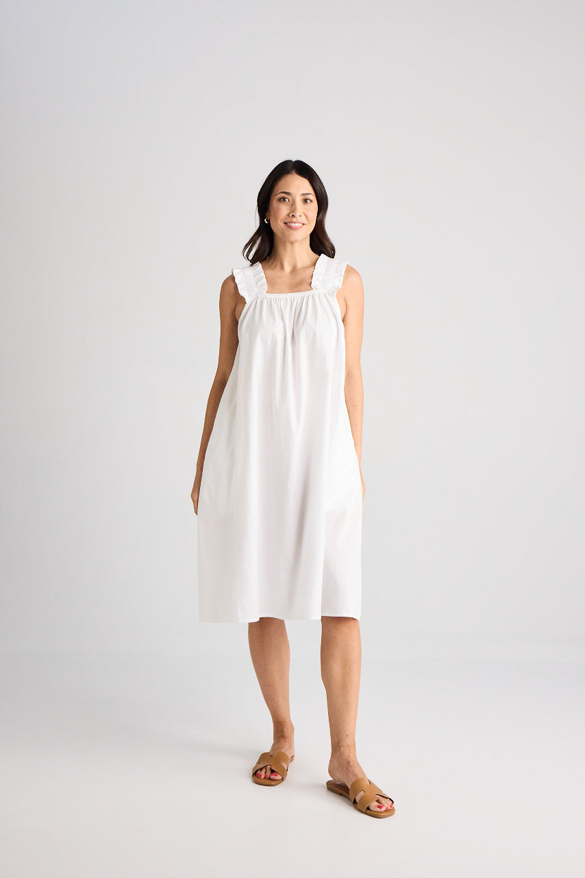 Laura - Dress - Knee-Length - White