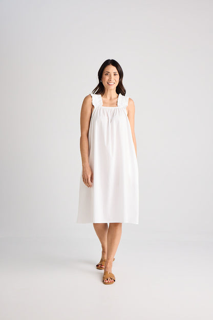 Laura - Dress - Knee-Length - White