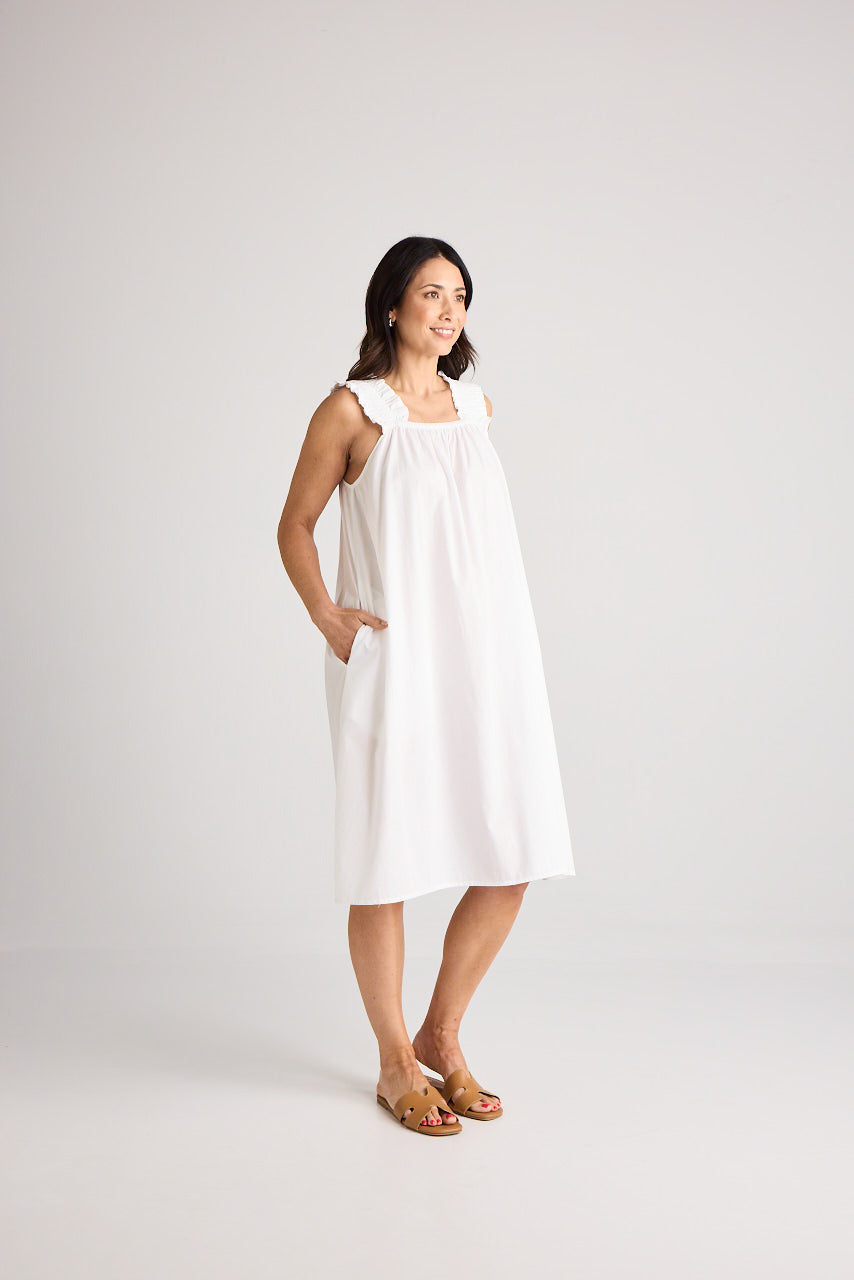 Laura - Dress - Knee-Length - White