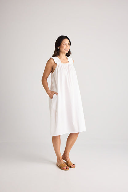 Laura - Dress - Knee-Length - White