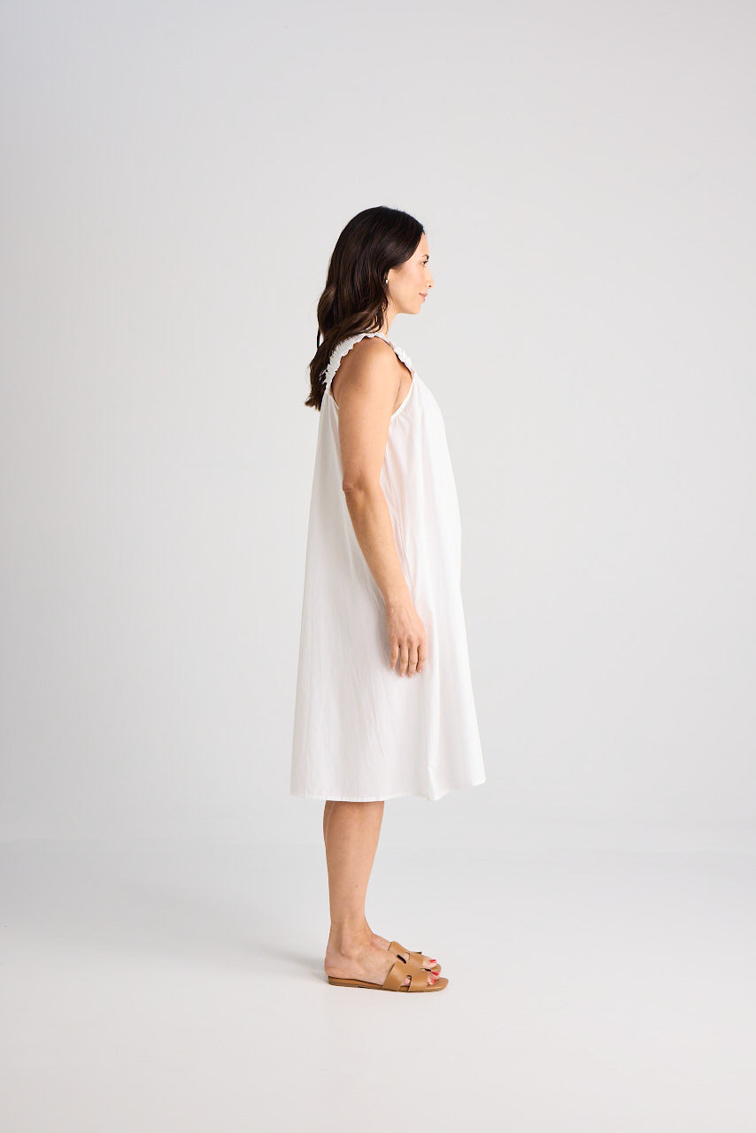 Laura - Dress - Knee-Length - White