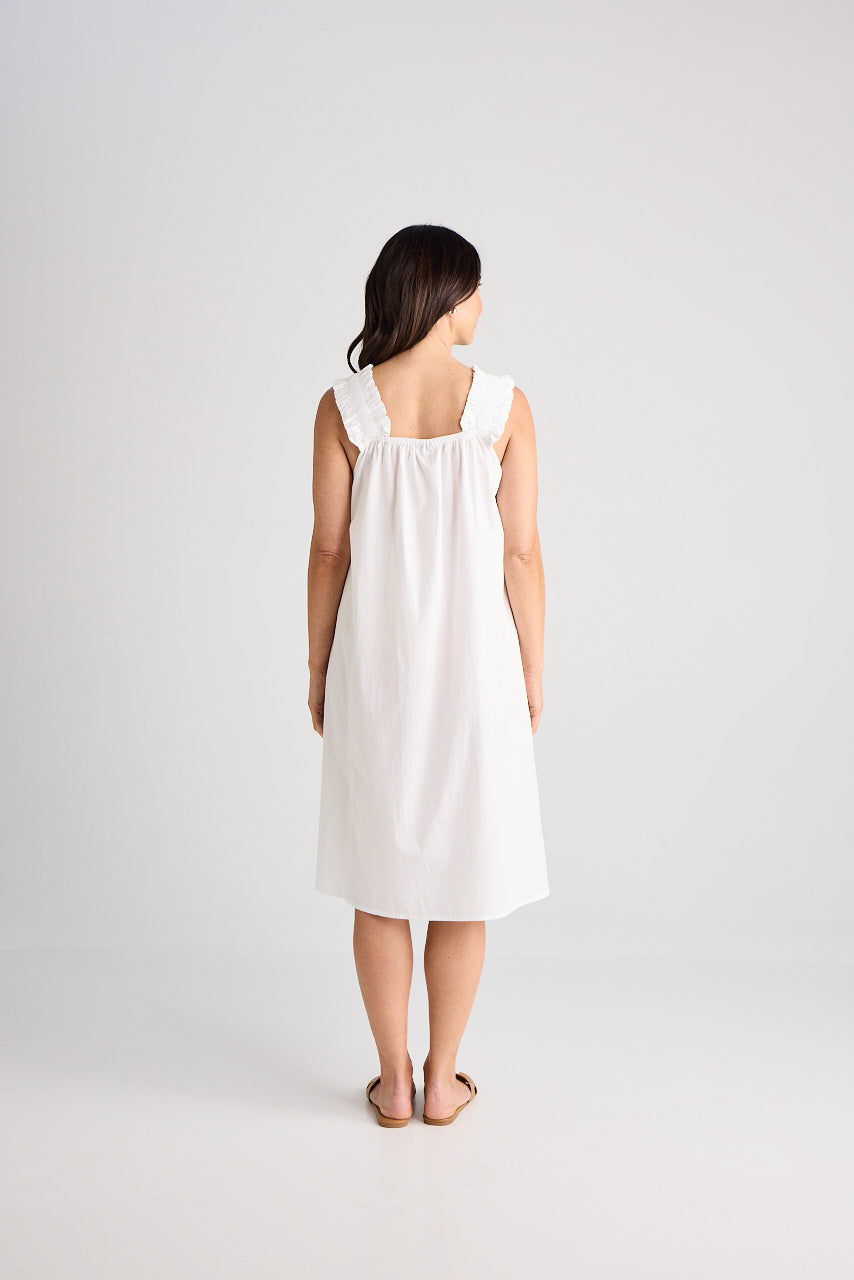 Laura - Dress - Knee-Length - White