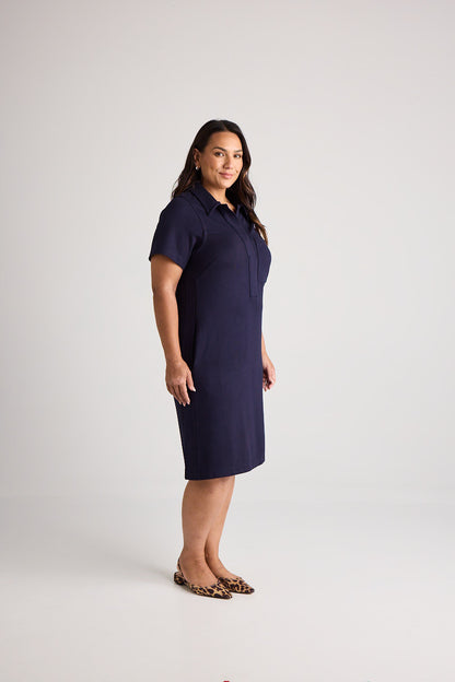 Jacqui - Dress - Knee-Length - Navy