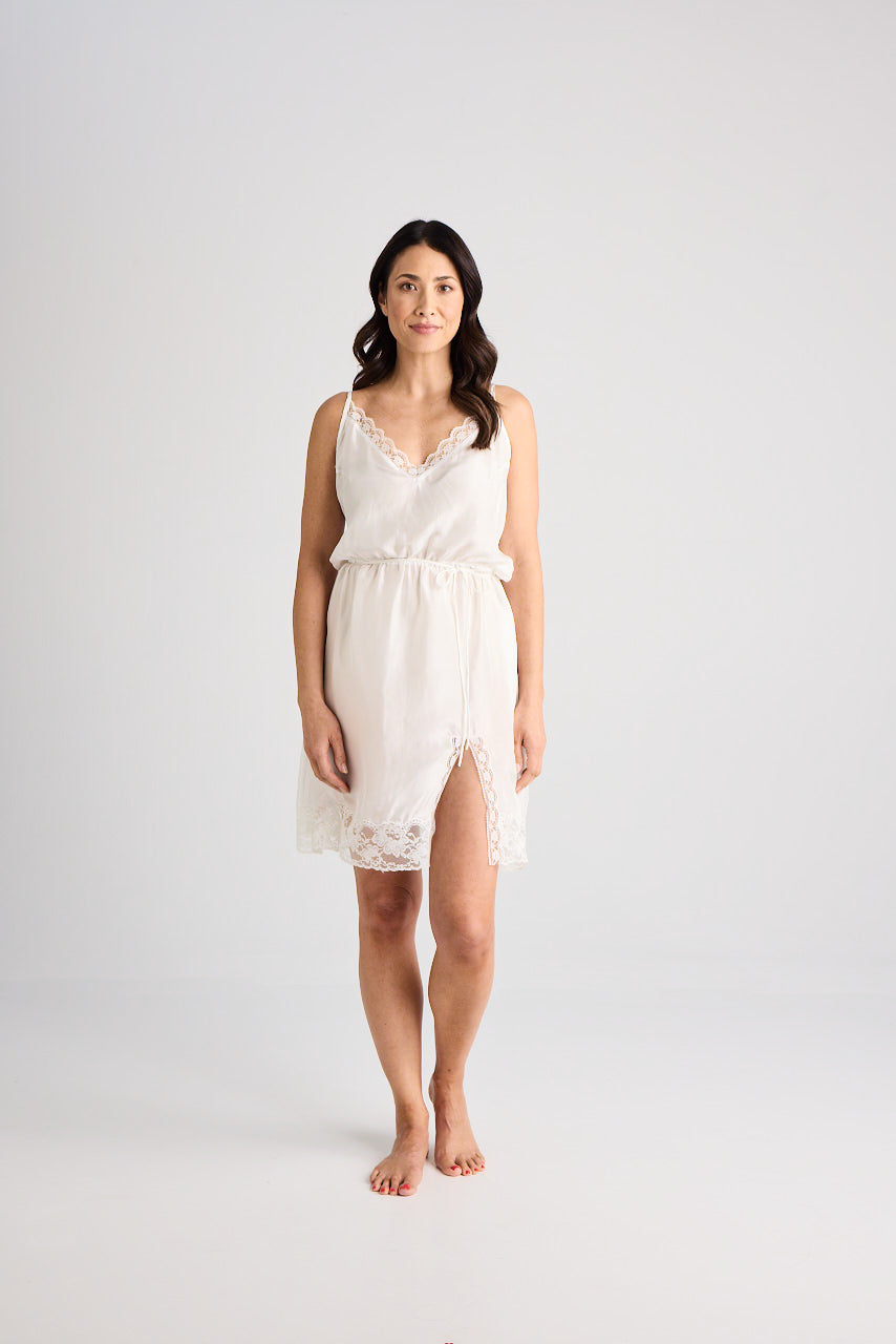 Fiona - Nightie - Short - Silk - Ivory