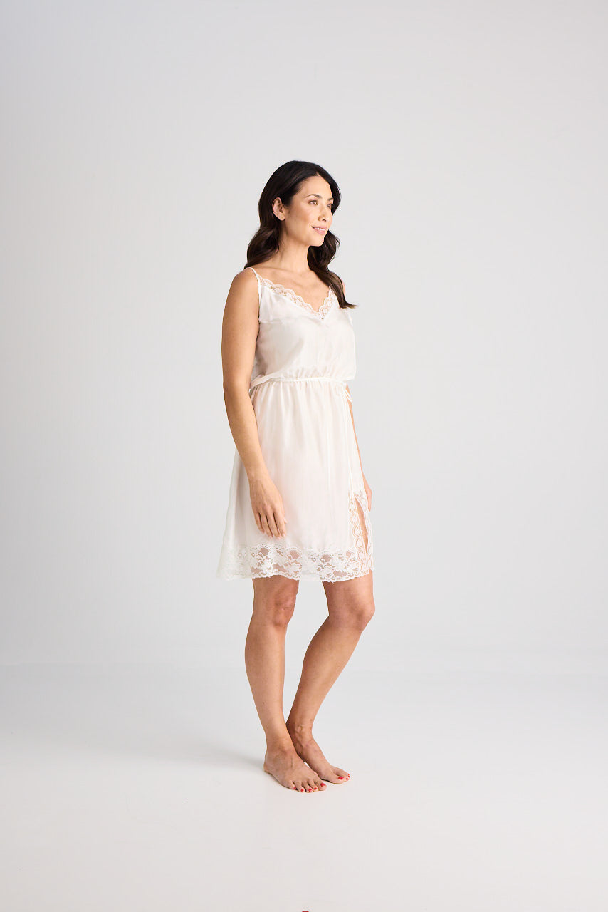 Fiona - Nightie - Short - Silk - Ivory