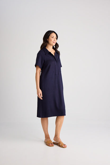 Jacqui - Dress - Knee-Length - Navy