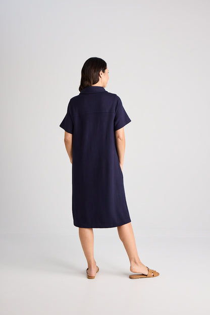 Jacqui - Dress - Knee-Length - Navy