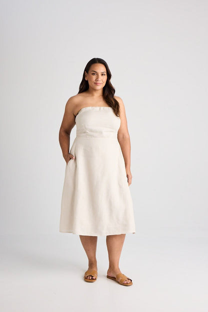 Aerin - Dress - Knee-Length - Oatmeal