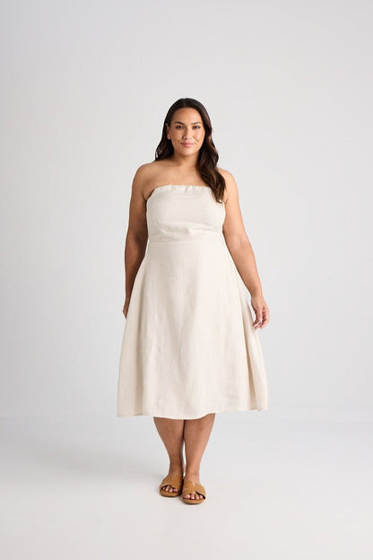 Aerin - Dress - Knee-Length - Oatmeal