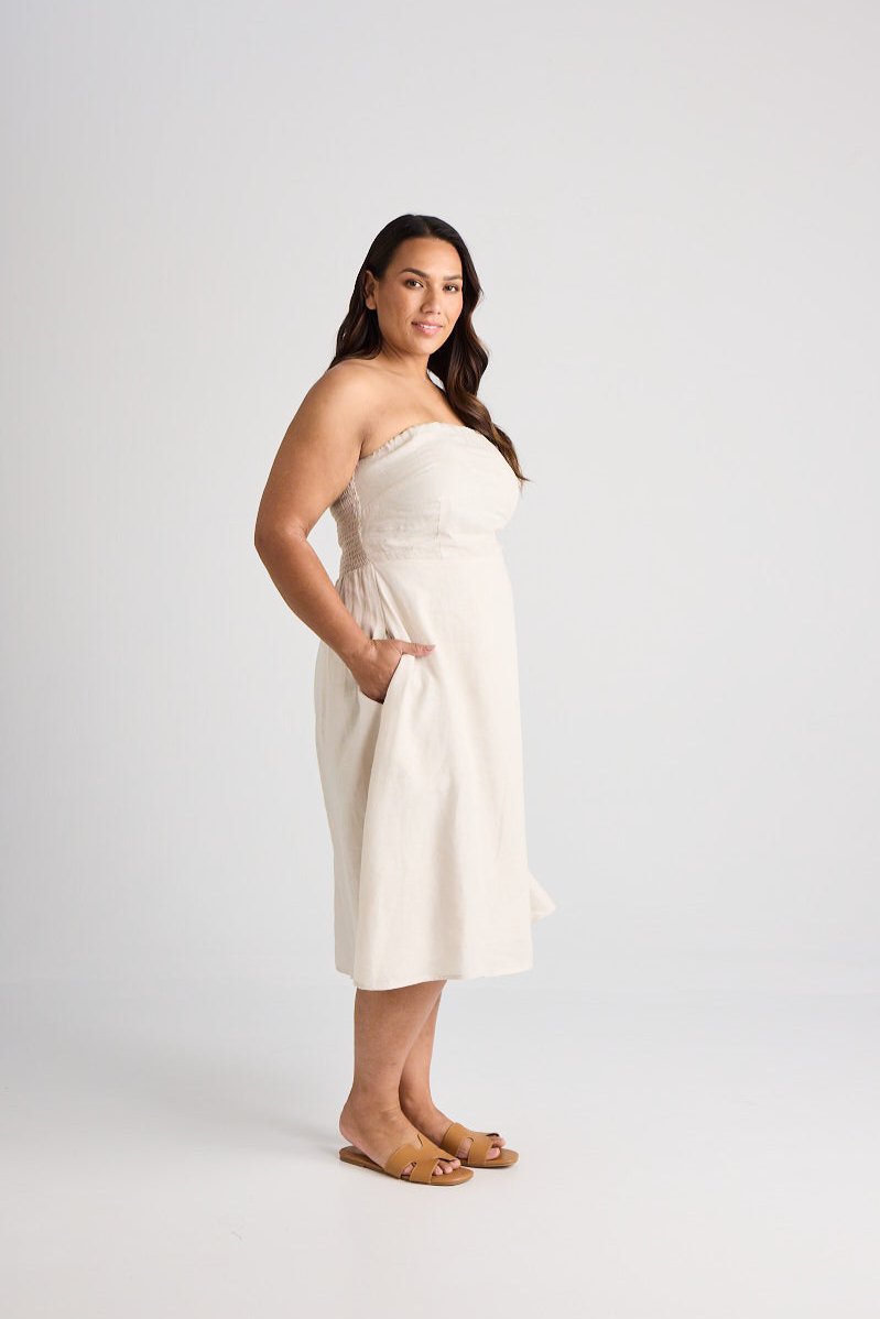 Aerin - Dress - Knee-Length - Oatmeal