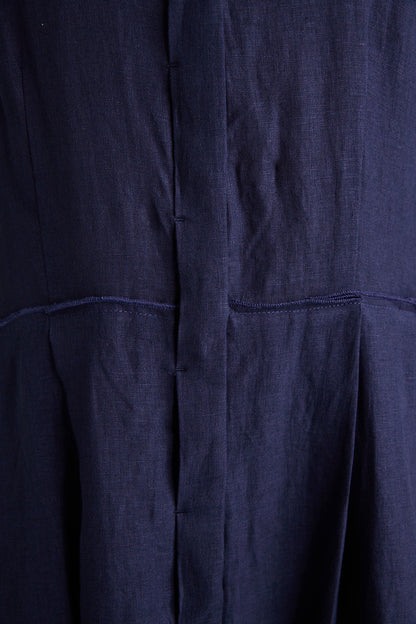 Lilli - Dress - Long - Navy - Linen