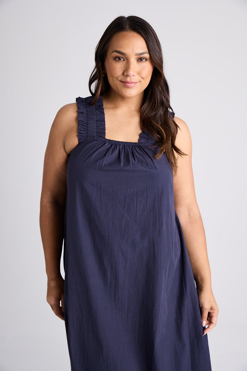 Laura - Dress - Long - Navy