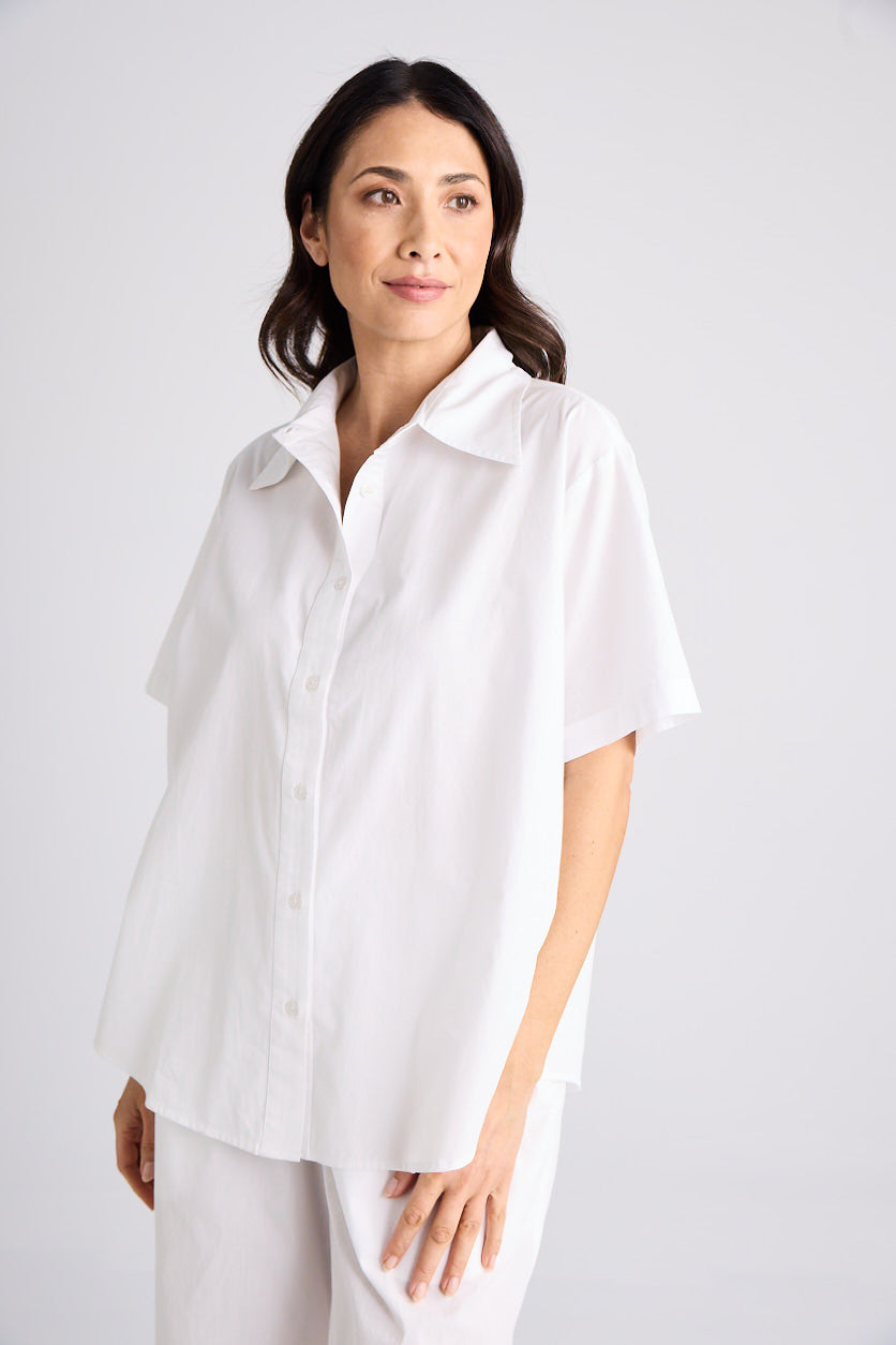 Emma - Shirt - Short Sleeve - White