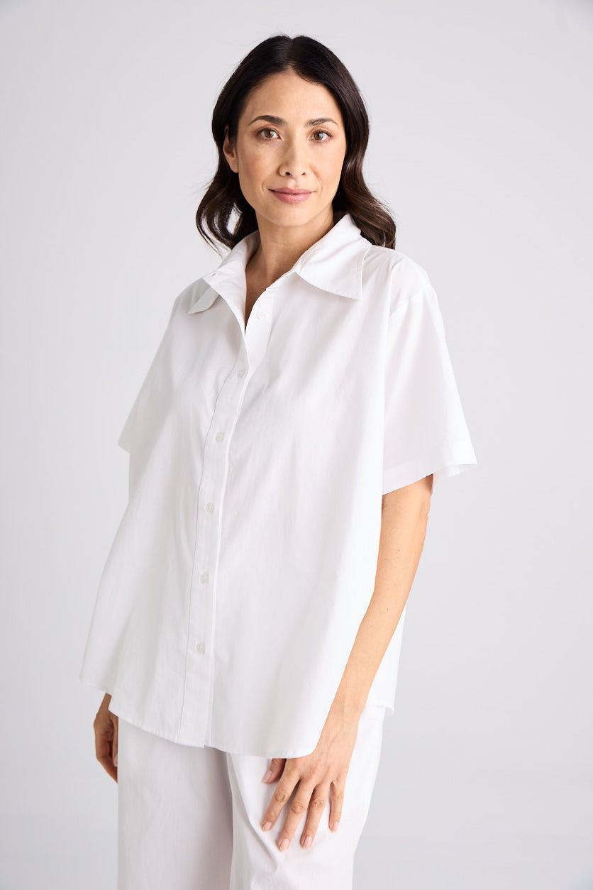 Emma - Shirt - Short Sleeve - White