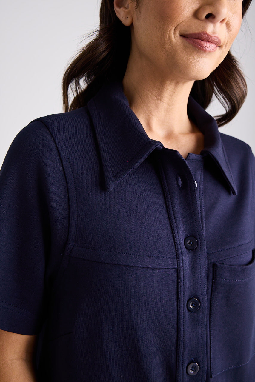 Jacqui - Shirt - Short Sleeve - Navy