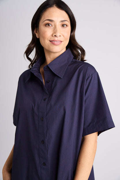 Emma - Shirt - Short Sleeve - Navy