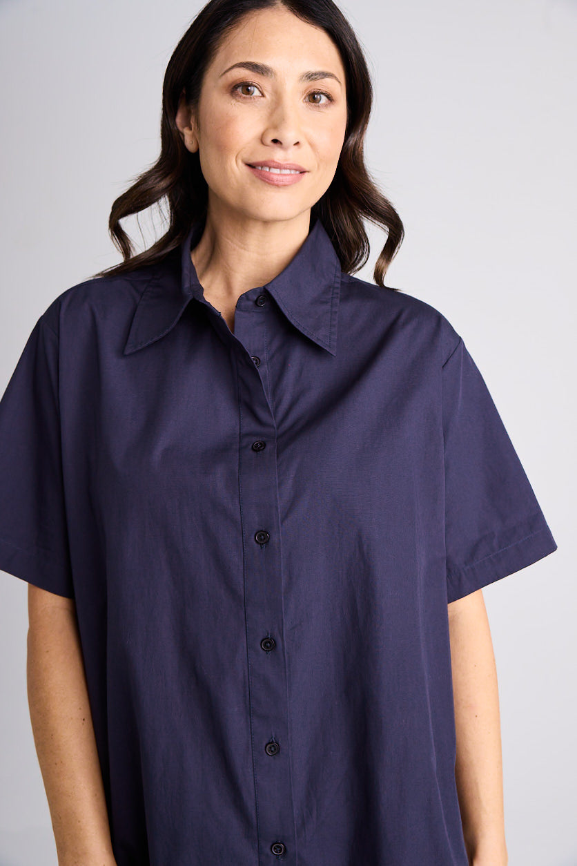 Emma - Shirt - Short Sleeve - Navy