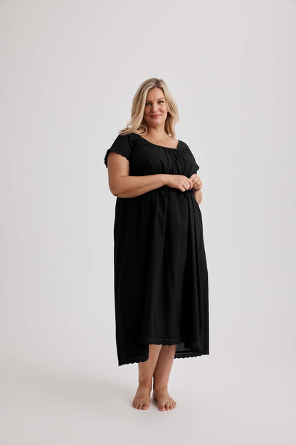 Arianna - Nightie - Long - Black