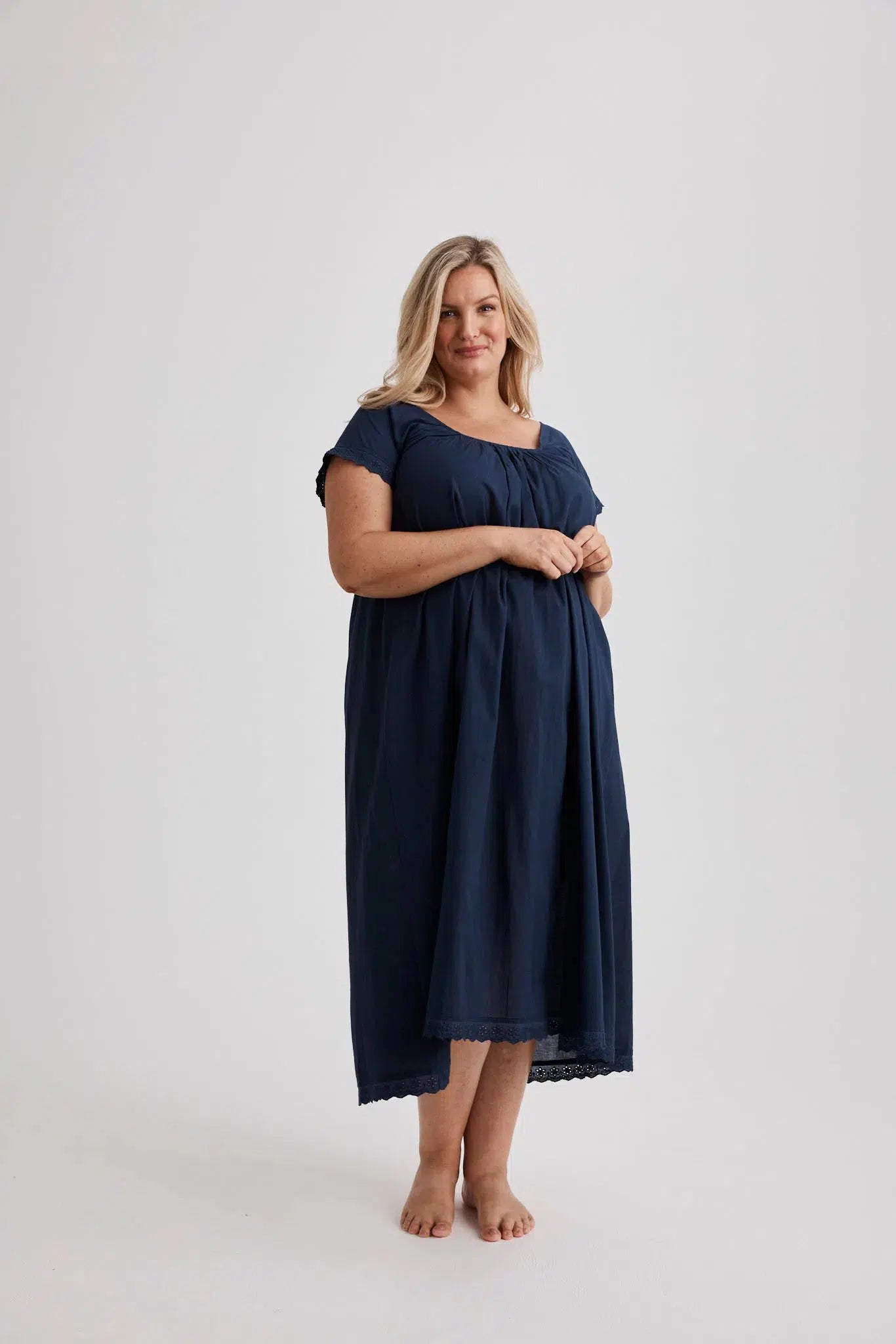 Arianna - Nightie - Long - Navy-Nightie | XS- | Hank &amp; Hera