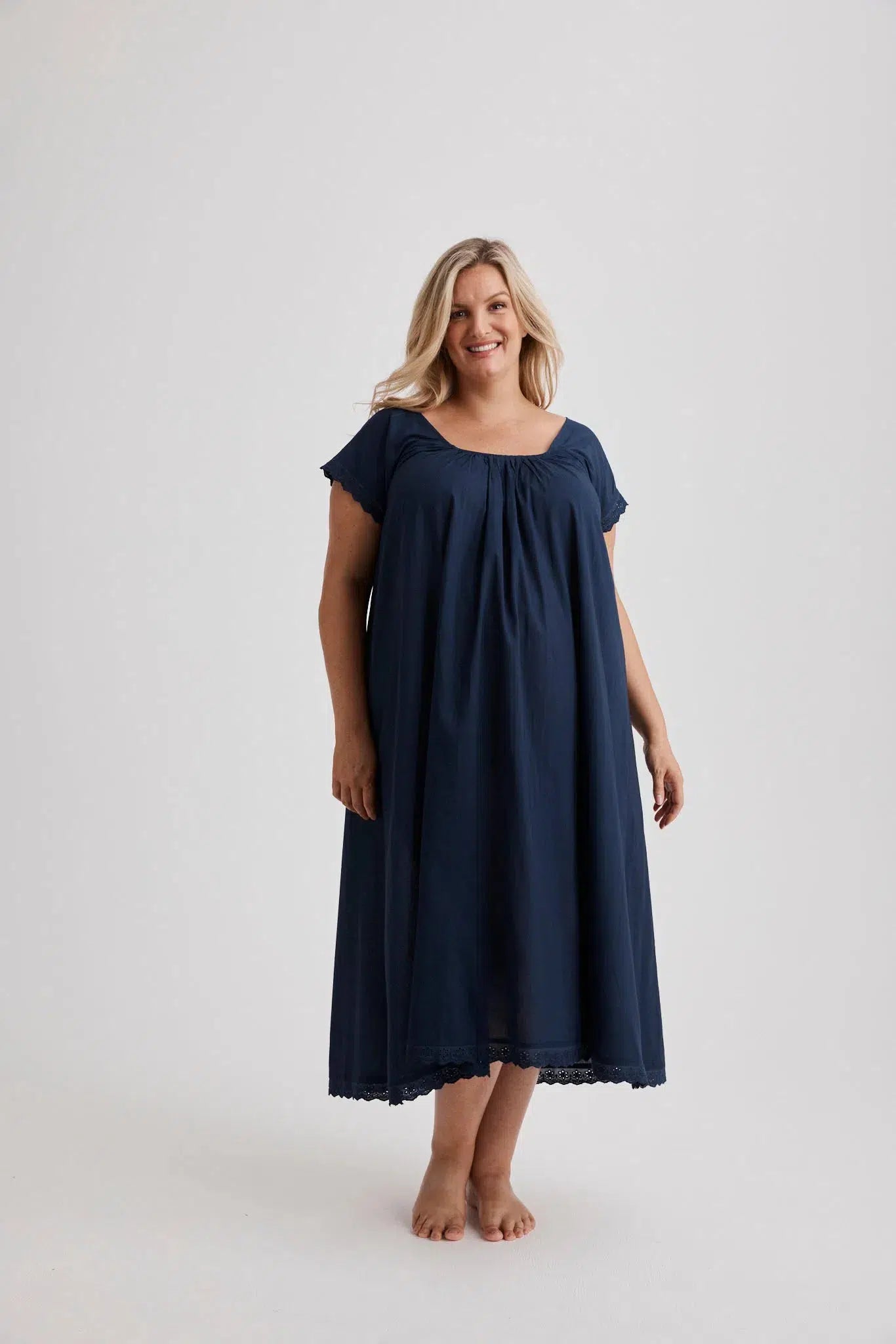 Arianna - Nightie - Long - Navy-Nightie | XS- | Hank &amp; Hera