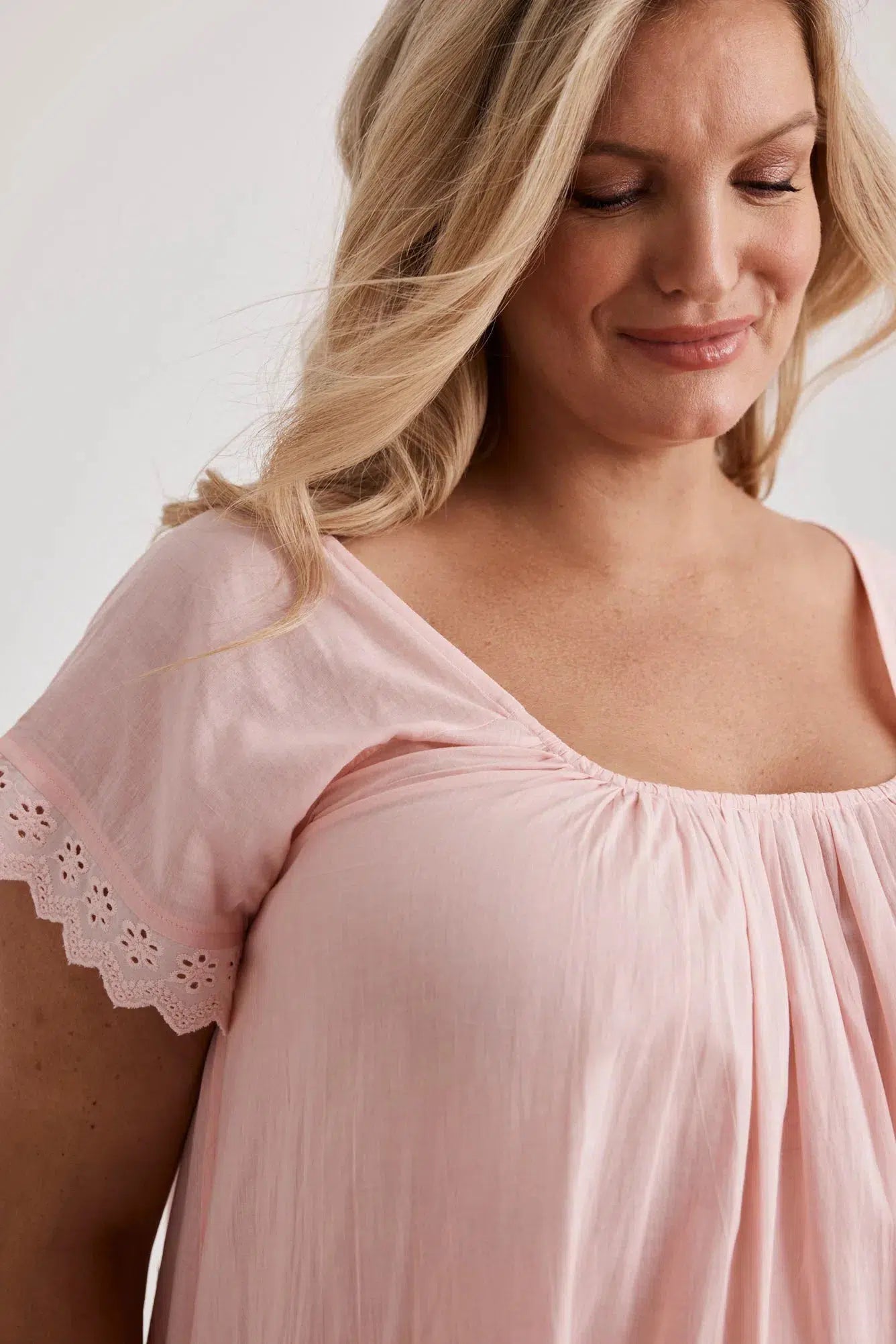 Arianna - Nightie - Long - Pink-Nightie | XS- | Hank &amp; Hera