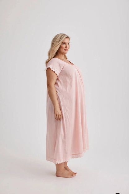 Arianna - Nightie - Long - Pink-Nightie | XS- | Hank &amp; Hera