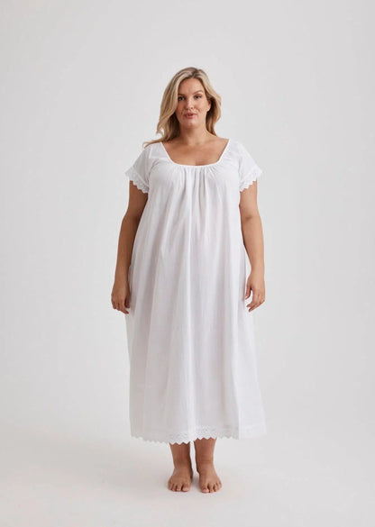 Arianna - Nightie - Long - White-Nightie | XS- | Hank &amp; Hera