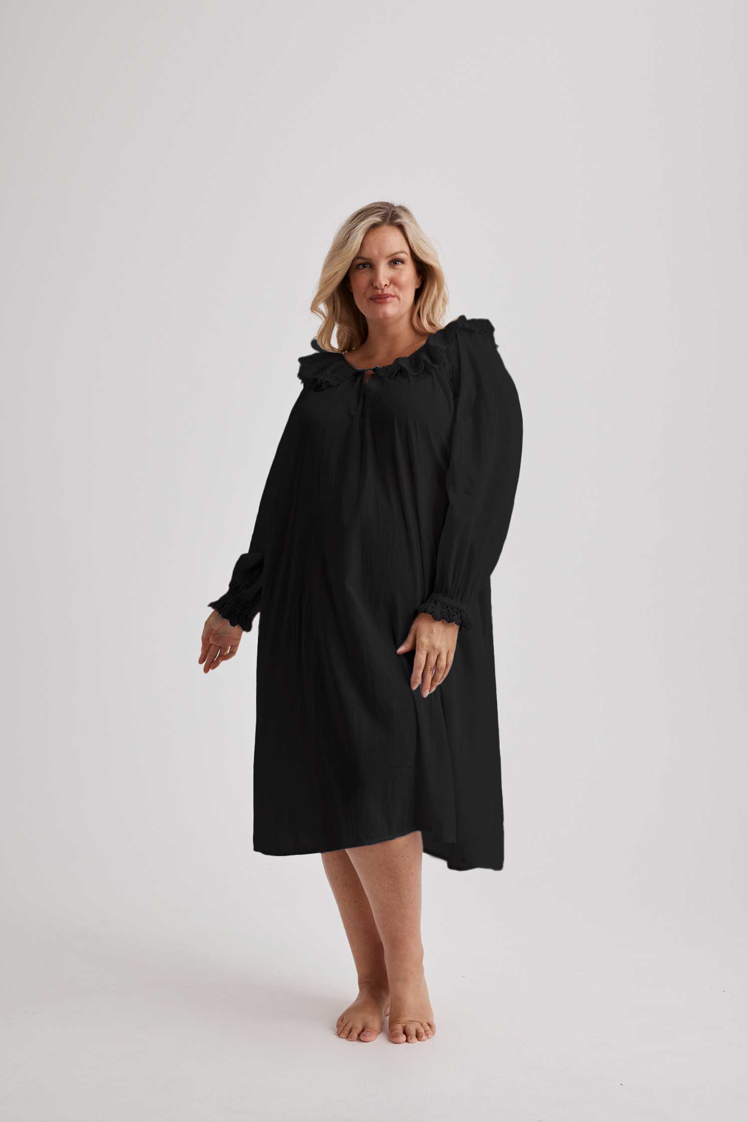 India - Nightgown - Black