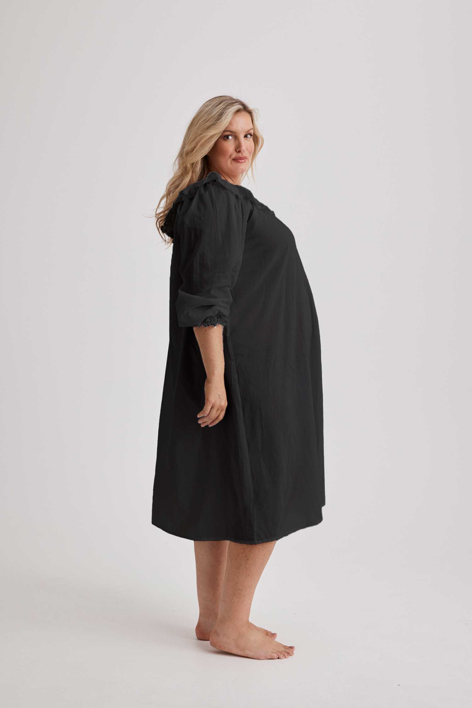 India - Nightgown - Black