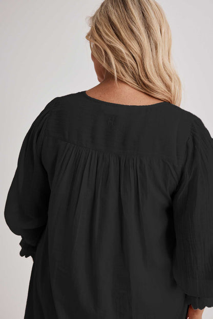 Barbara - Nightgown - Long - Black
