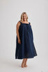 Deborah - Nightie - Mid Length - Navy-Nightie | XS- | Hank & Hera