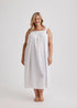 Deborah - Nightie - Mid Length - White-Nightie | XS- | Hank & Hera