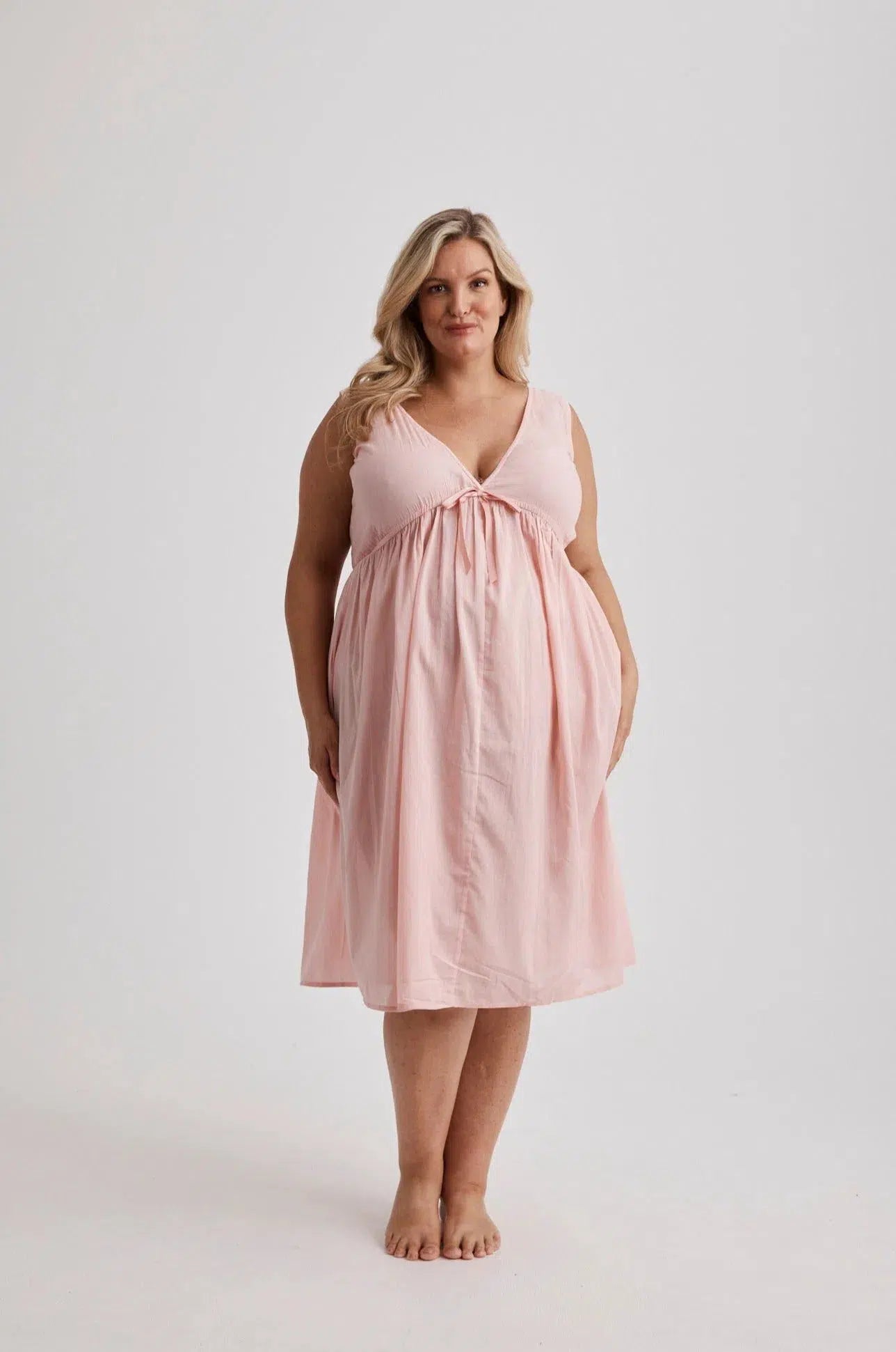 Elizabeth - Nightie - Short - Cotton - Pink-Nightie | XS- | Hank &amp; Hera