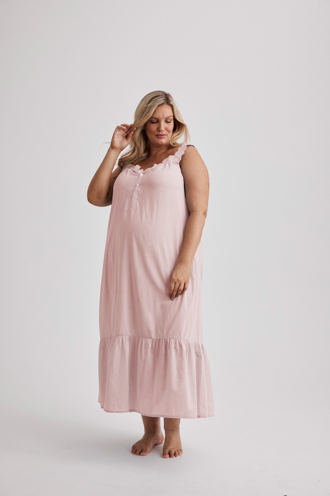 Lauren - Nightdress - Long - Pale Pink