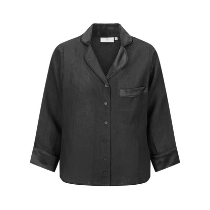 Hera - Pajama Shirt - Long Sleeve - Black